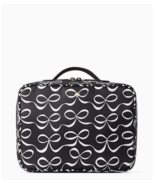 Kate Spade Cosmetic Case Makeup Train Kit Black White Bows Travel Storage  - $108.29 CAD