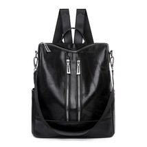 White Backpack For Women Leather Travel Rucksack Female Shoulder Book Bag multif - £41.35 GBP