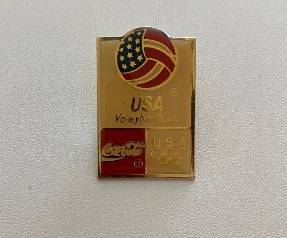 USA Volleyball Team Coca Cola Olympics Pin - £11.72 GBP