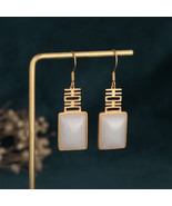 Imitation Jade Chinese Wedding Word Earrings - $26.02 CAD