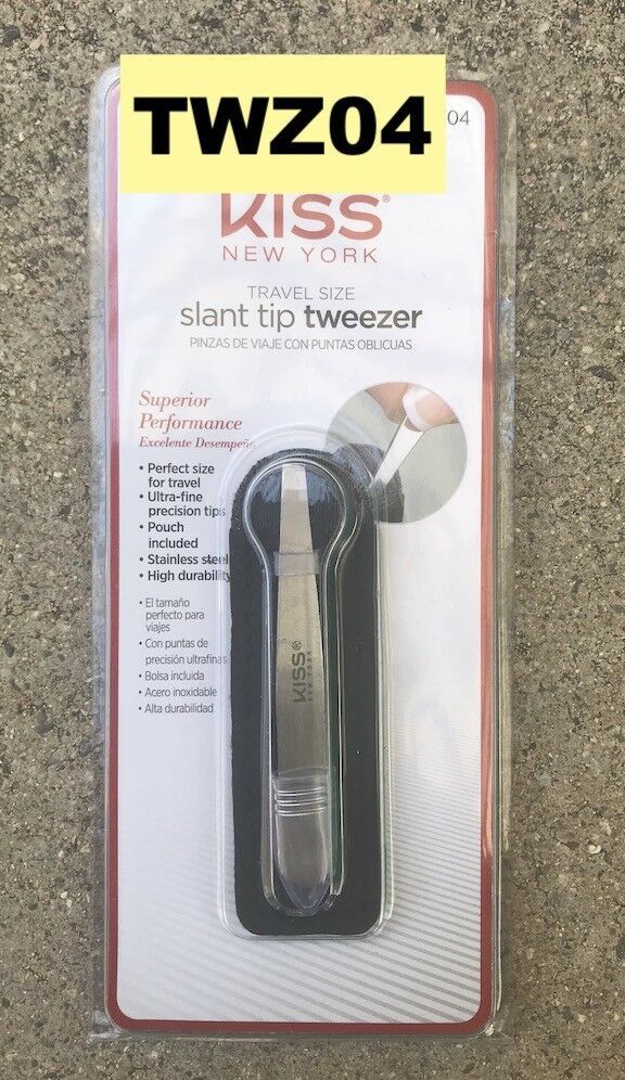 KISS TRAVEL SIZE TWEEZER SLANT TIP PERFECT FOR TRAVEL 3&quot; LONG TWZ04 - $3.99