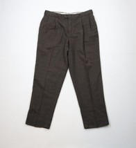 Vintage 90s Streetwear Mens Size 36x29 Wool Tweed Houndstooth Plaid Chin... - $70.05 CAD