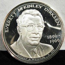 1896-1969 Everett Dirkson Commemorative Proof .999 Silver Round AD256 - £27.72 GBP