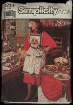 Uncut Christmas Table Accessories Tote Bag Apron Simplicity 8214 Vintage Pattern - £5.61 GBP