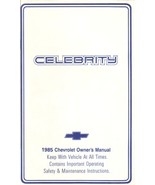 1985 Chevrolet CELEBRITY owner&#39;s owners manual book guide Chevy - £4.69 GBP