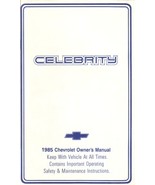 1985 Chevrolet CELEBRITY owner&#39;s owners manual book guide Chevy - $133.25 MXN