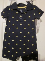 Nwt - Carter&#39;s Yellow Submarine Size 18M Short Sleeve Snap-Front Short Outfit - £8.03 GBP