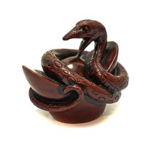 Chinese Zodiac Snake Composite Burgundy Red - $6.90