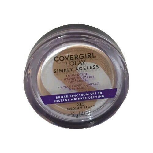 Covergirl, Olay Simply Ageless Foundation, 235 Medium Light,  .4 oz - $11.50