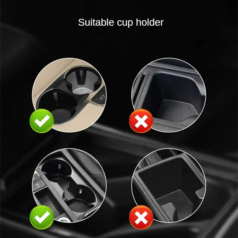 Car Cup Holder Expander with Phone Mount - Multi-functional Adjustable 2in1 Dr - £17.26 GBP