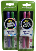 Crayola Take Note Washable Felt Tip Pens 2 Packs - £3.97 GBP