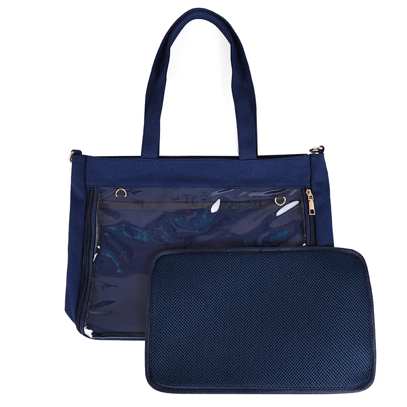 Japanese Ita Bag Girls Lolita Bag Long Shoulder Strap Detachable Canvas Pain Bag - £55.68 GBP