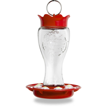 Glass Red Hummingbird Feeder, 16 Oz Nectar Capacity - $24.53