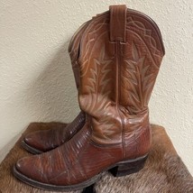 Vtg Nocona Womens 9.5B Leather Lizard Cowgirl Cowboy Boots Festival Concert - £43.41 GBP