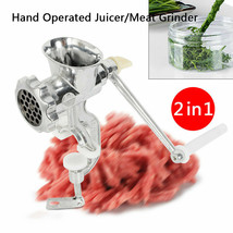 Aluminum Hand Operated Juicer For Fruit Vegetable And Wheat Grass Grinder - £36.16 GBP