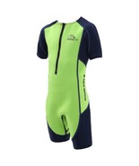 AQUA SPHERE STINGRAY  SWIMSUIT HP JUNIORS(Bright Green / Navy Blue Sz 2Y - $23.16 CAD
