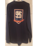 Southern Marsh Shirt Mens Large Navy Blue Casual Graphic Cotton Long Sleeve - £12.25 GBP