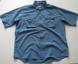 World Wide Sports~Men&#39;s~Sz XL~Blue~Cape~Fishing~Vented~Outdoors~Button U... - $21.23