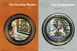 2X Vintage Toy Shop Window Rocking Horse Melinda Cross Stitch Patterns  - $13.99