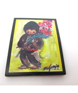 Boy with Flowers DeGrazia Refrigerator Magnet 2&quot; Native American Children C - $10.88