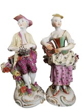 Antique Derby Figures 18th Century Liberty and Matrimony Man with Bird&#39;s nest an - £1,180.44 GBP