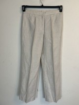 Women&#39;s Beige Covington Flatfront Pants. Size 8. 61% Linen/ 26% Rayon/ 1... - $21.78