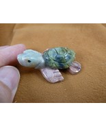 Y-TUR-SET-108 green gray red SEA TURTLE figurine stone gemstone SOAPSTON... - €8,59 EUR