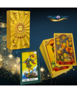 Gold Foil Tarot Cards Deck, High-End Plastic Holographic Waite Style Car... - $21.58