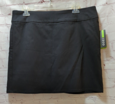 Izod Golf women&#39;s skort skirt sz 14 black Wicking New with X on inner tag - £19.34 GBP