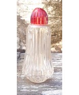 Large Vintage Anchor Hocking Pressed Glass Shaker with Red Shaker Screw-... - £7.05 GBP
