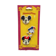 VINTAGE DISNEY HAND PAINTED PINS MICKEY MINNIE MOUSE DONALD DUCK NEW IN ... - £26.14 GBP