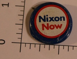 Vintage Nixon Now Presidential Campaign Pinback Button Richard Nixon 1 Inch J3 - £3.86 GBP