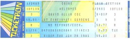 Vintage David Allan Coe Ticket Inutilisé Janvier 24 1985 Cincinnati Ohio - £32.48 GBP