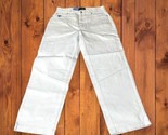 NWT Clench Jeans 34x32 Men&#39;s Essential Element White Denim Embroidered P... - £21.17 GBP