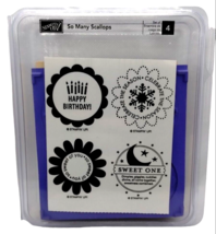Stampin Up So Many Scallops 4 Piece Rubber Stamp Kit Unmounted 2008 Cele... - £12.59 GBP