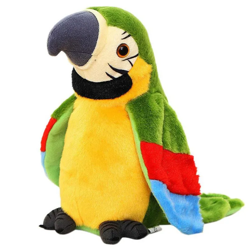 Electric Talking Parrot Plush Cute Speaking Record Electric Simulation Parrot - £24.32 GBP