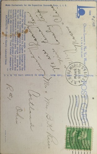 New York World's Fair 1939 Original vintage Postcard -Communications Building Item image 2