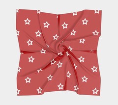 50 Inch Square Scarf Head Wrap or Tie | Silk-y Soft Chiffon Red | All Am... - £55.95 GBP