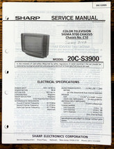 Sharp 20C-S3900 TV / Television Service Manual *Original* - $19.77