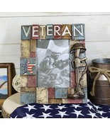 Military Patriotic USA Star Veteran Helmet Rifle And Boot 5&quot;X7&quot; Picture ... - $36.66 CAD