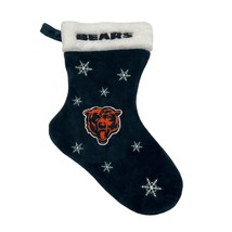 Chicago Bears Fan Christmas Stocking Sock 12&quot; Loco NFL Football Blue Orange - £9.26 GBP