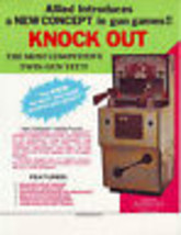 Allied Knock Out Rifle Arcade Game Machine Nos Sales Advertising Flyer - £16.34 GBP