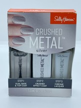 Sally Hansen Nail Polish Crushed Metal Kit SILVER - Textured Metallic Look - £19.32 GBP