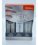Sally Hansen Nail Polish Crushed Metal Kit SILVER - Textured Metallic Look - £19.42 GBP