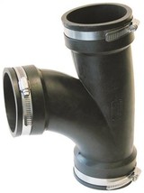 New Dwv Pvc 3&quot; Rubber Flexible Pipe Fitting Tee 6858013 - $49.99