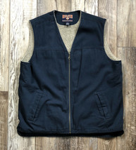 Duluth Trading Canvas Sherpa Lined Vest with 6 Pockets - Size 2XT - £23.35 GBP