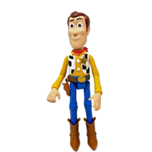 Disney Pixar Toy Story Sheriff Woody PVC Action Figure 9&quot; Jointed No Hat - £7.96 GBP