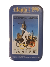 Olympics Atlanta 1996 Fridge Magnet Travel Souvenir 2.5” x 1.5” Blue 1992 - £6.75 GBP