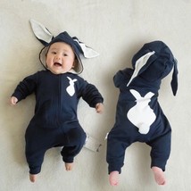 USA Newborn Baby Boys Girls 3D Ear Hooded Romper Bodysuit Jumpsuit Outfits wea - £11.14 GBP