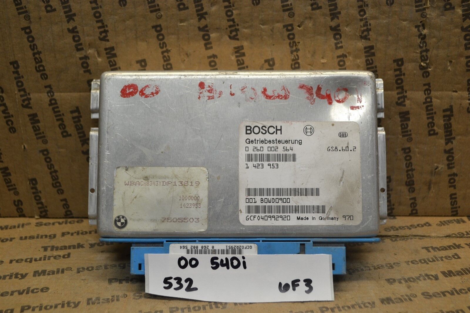 1999-2001 BMW 540I Transmission Control Unit TCU 0260002564 Module 532-6F3 - $7.99